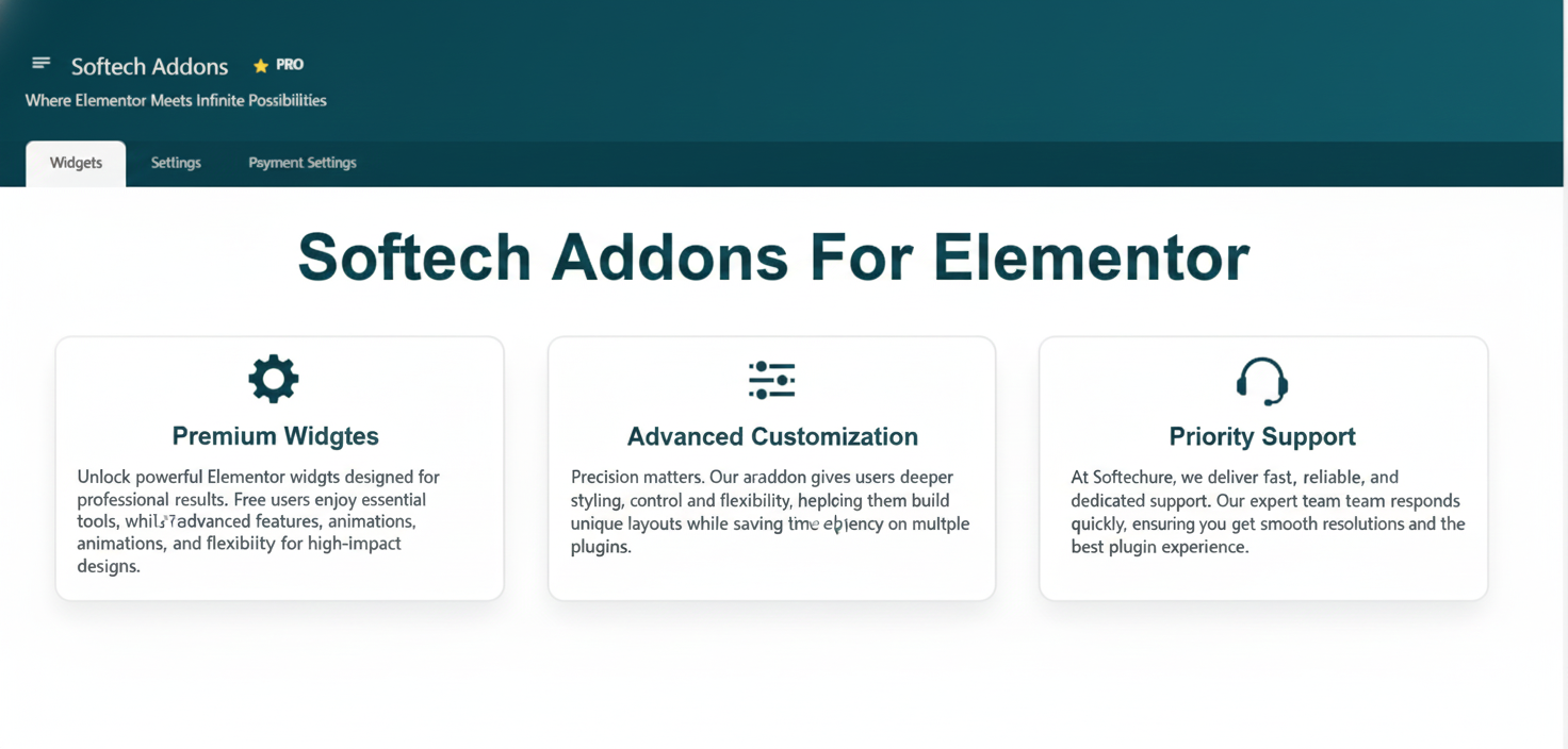 Softech Addons for Elementor: Best Widgets, Features & Pro Tools for WordPress